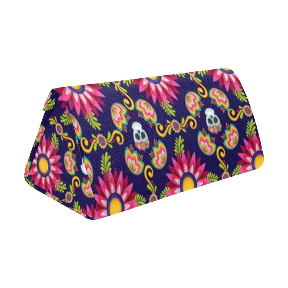 Colorful Mexican Sugar Skulls Custom Foldable Glasses Case