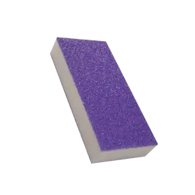 Cre8tion Disposable SLIM Buffer, White Foam, Purple Grit 60/100, 06086, CASE (Packing: 1,000pcs/case)