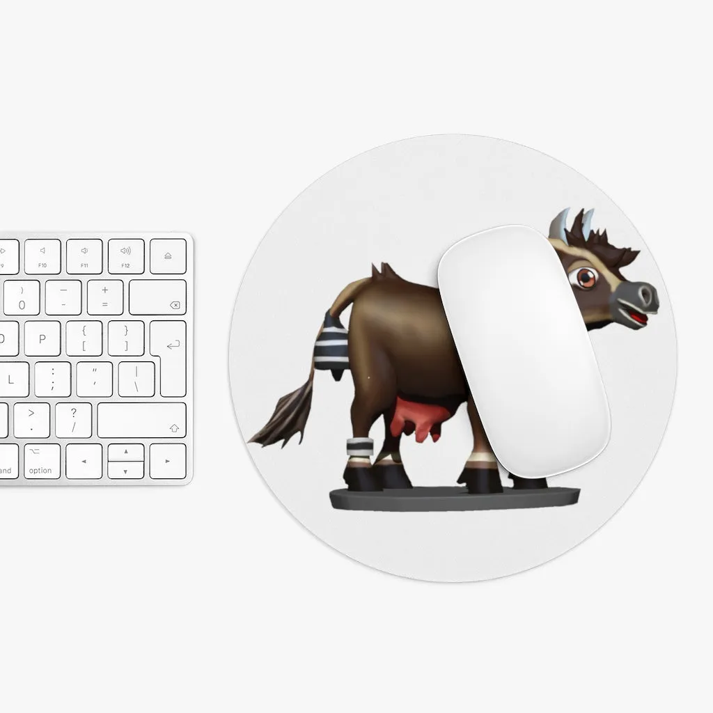 Dark Brown Cow Mouse Pad