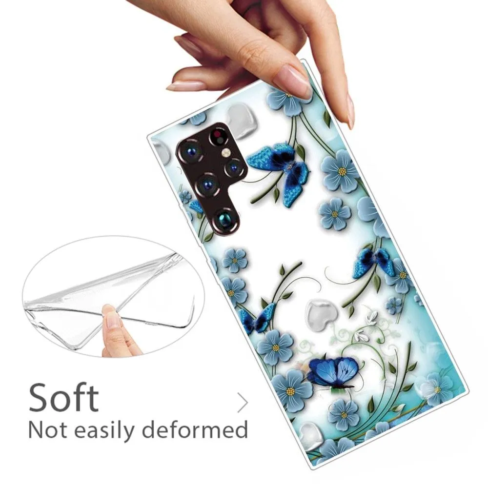 Deco Samsung Galaxy S22 Ultra case - Butterfly and Flower