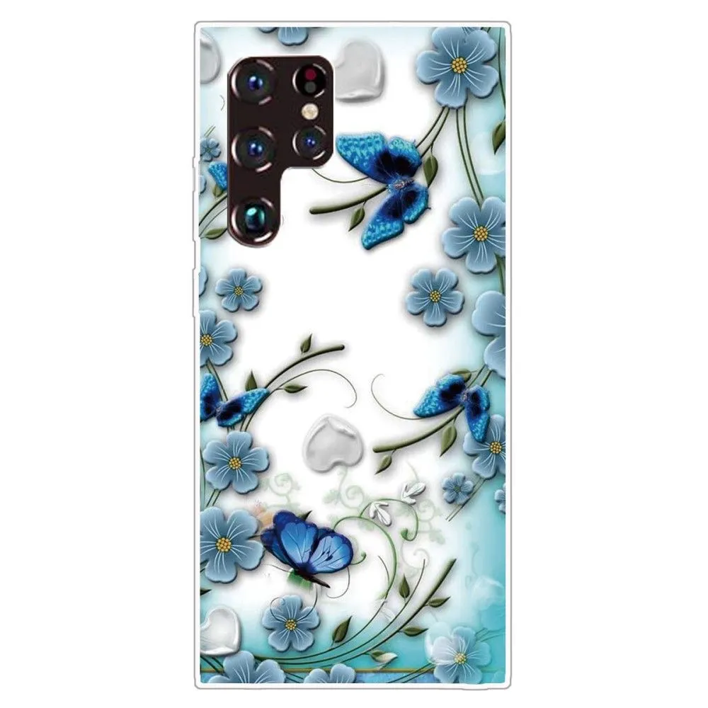 Deco Samsung Galaxy S22 Ultra case - Butterfly and Flower