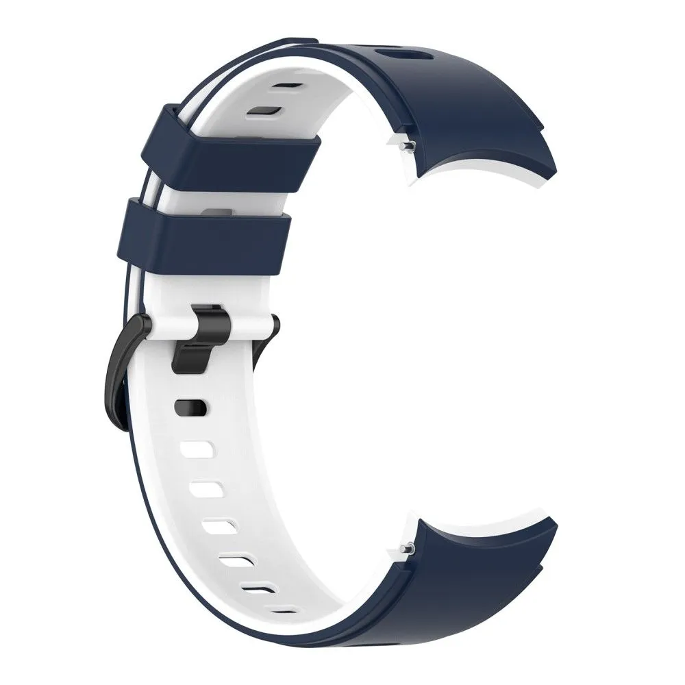 Dual color silicone watch strap for Samsung Galaxy Watch - Midnight Blue / White