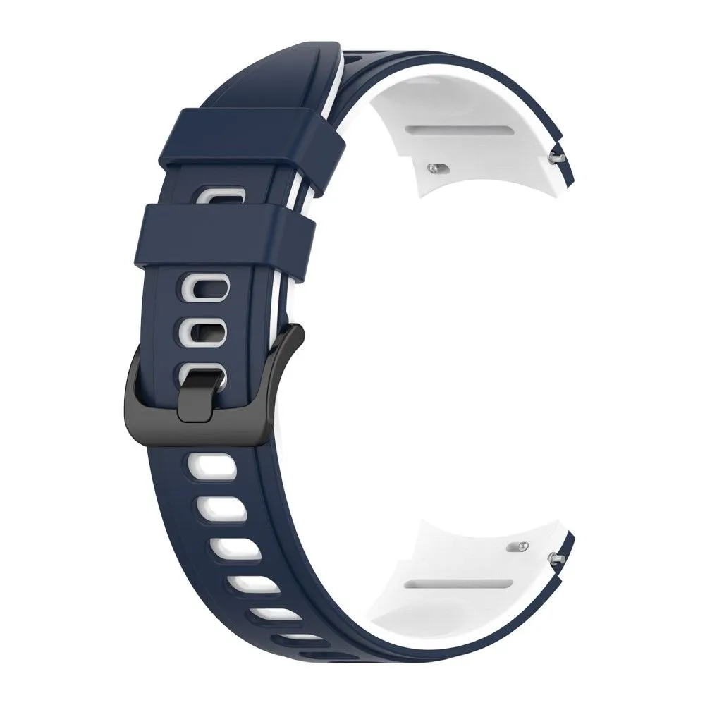 Dual color silicone watch strap for Samsung Galaxy Watch - Midnight Blue / White