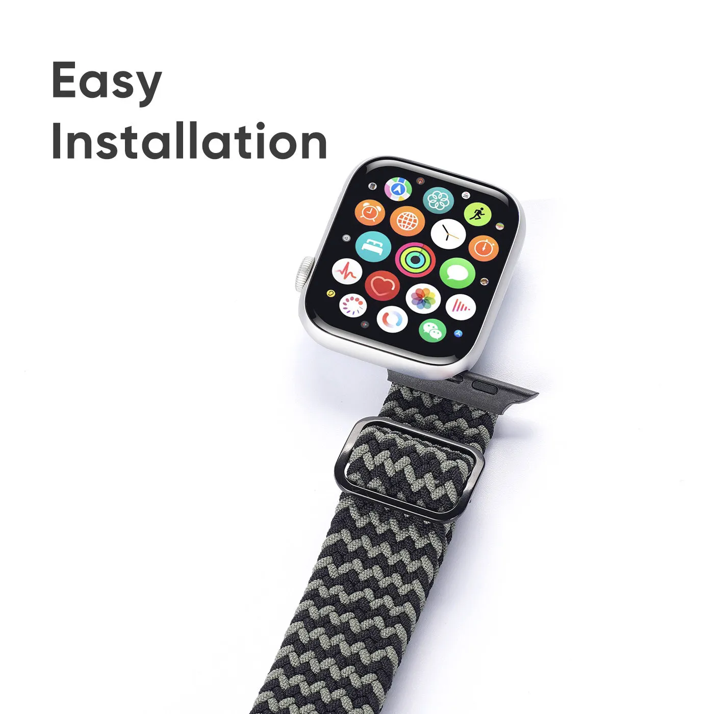 DUX DUCIS Nylon Strap for Apple Watch 1 2 3 4 5 6 7 SE (38MM/40MM/41MM) - Green/Black