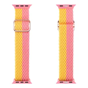 DUX DUCIS Nylon Strap for Apple Watch 1 2 3 4 5 6 7 SE (38MM/40MM/41MM) - Pink/Yellow