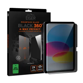 Eiger Mountain Black Privacy 360 Tablet Screen Protector for iPad 10.9 (10th Gen)