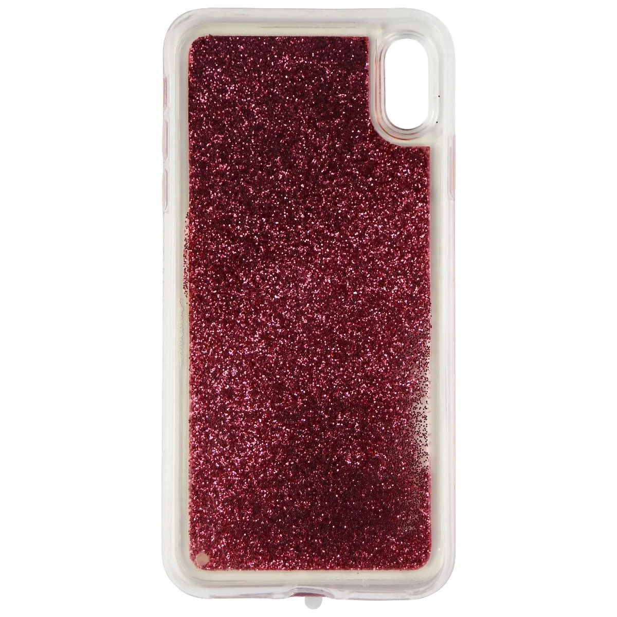 EMERGE SNOW GLOBE Case for iPhone XS Max - Glitter Flowing Liquid Glitter Pink