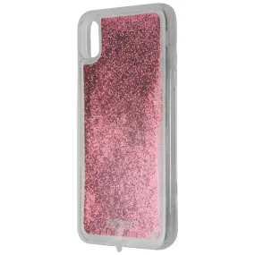 EMERGE SNOW GLOBE Case for iPhone XS Max - Glitter Flowing Liquid Glitter Pink