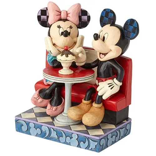 Enesco: Disney Traditions Mickey and Minnie Mouse at Soda Shop Love Comes in Many Flavors by Jim Shore