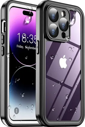 Entronix Waterproof Case for Apple iPhone 14 Pro Case, Full Body Shockproof with Built In Screen Protector, Heavy Duty Cover