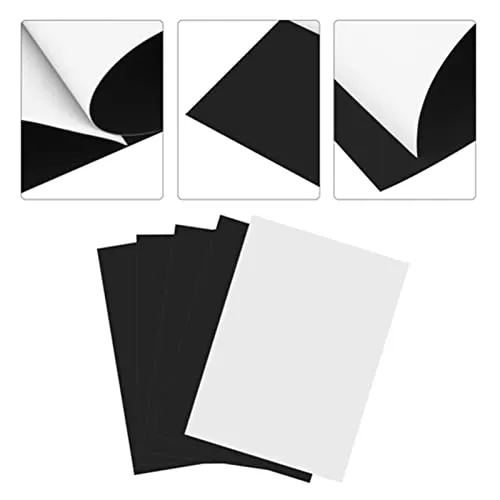 EXCLUZO 5Pcs Magnetic Flexible Magnetic Sheet, White Matte Printable Magnetic Paper, for Common Inkjet Printer for Iron for Fridges Iron Doors