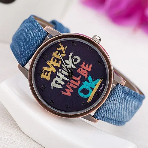 Fabric band Watch Men women quartz watches with cartoon watch Fashion female Wristwatches Woman watches