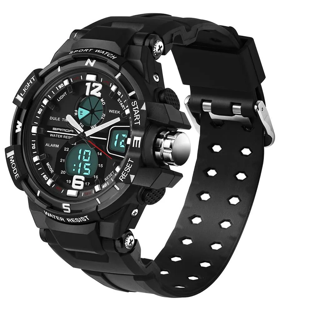 Fashion Watch Men Waterproof LED Sports Military Watch Shock Resistant Men's Analog Quartz Digital Watch