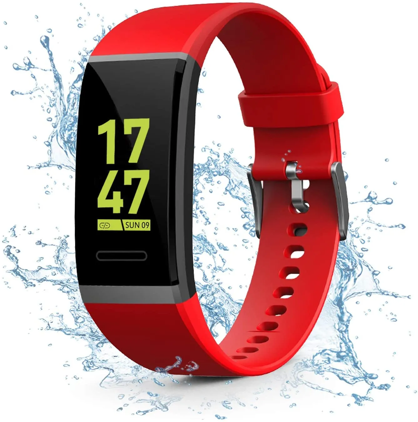 Fitness Tracker, Waterproof Colour Screen Smart Bracelet with Heart Rate Blood Pressure Monitor,Smart Watch Pedometer Activity Tracker Bluetooth for Android & iOS