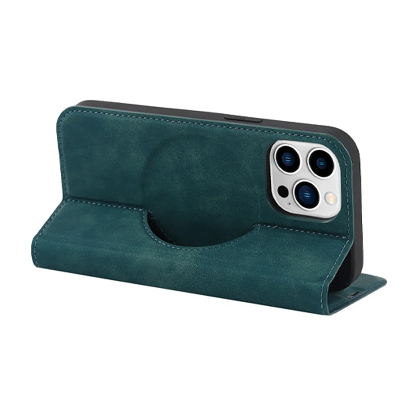 FLIP LEATHER MAGSAFE PHONE CASE FOR IPHONE