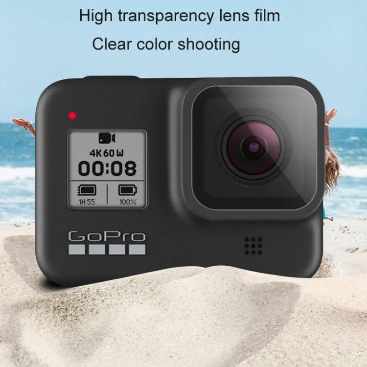 For GoPro HERO8 Black Lens   LCD Display Tempered Glass Film(Transparent)