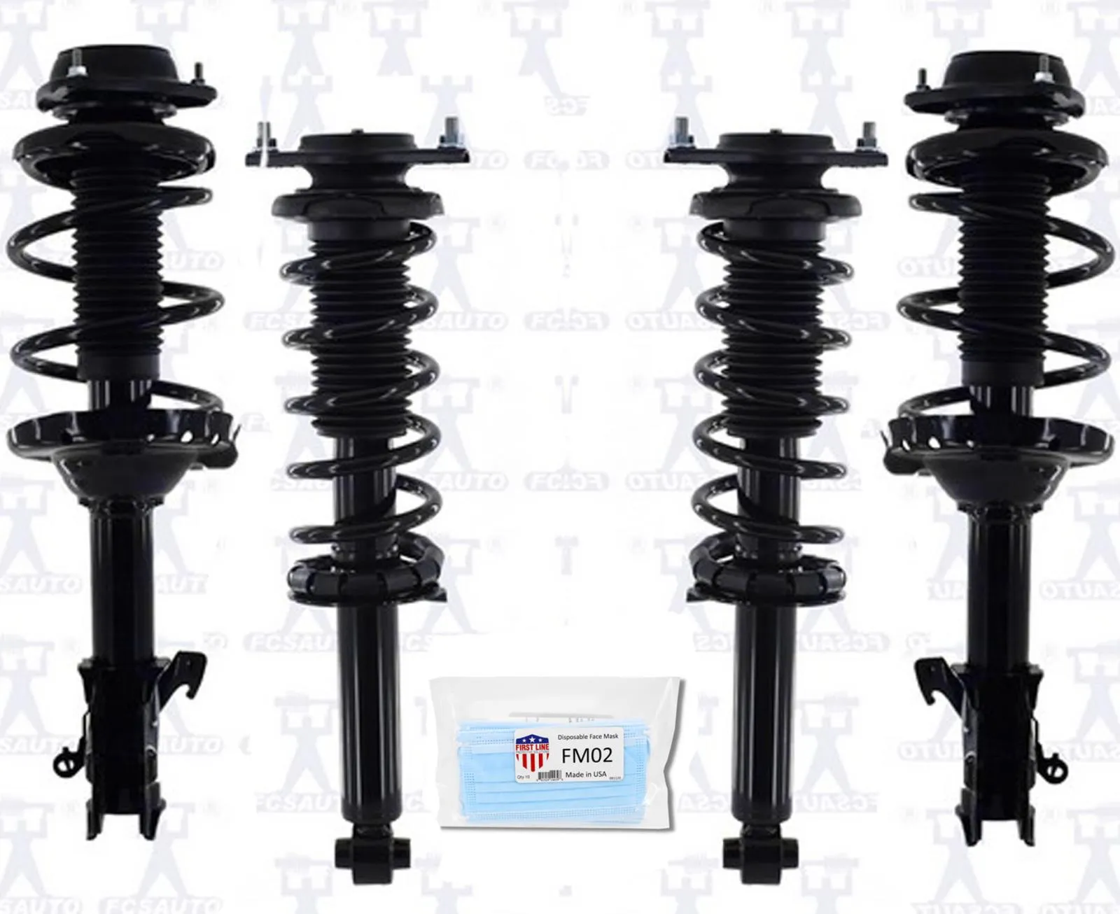 Front & Rear Complete Coil Spring Struts for 2018 Subaru Outback 2.5L Engine