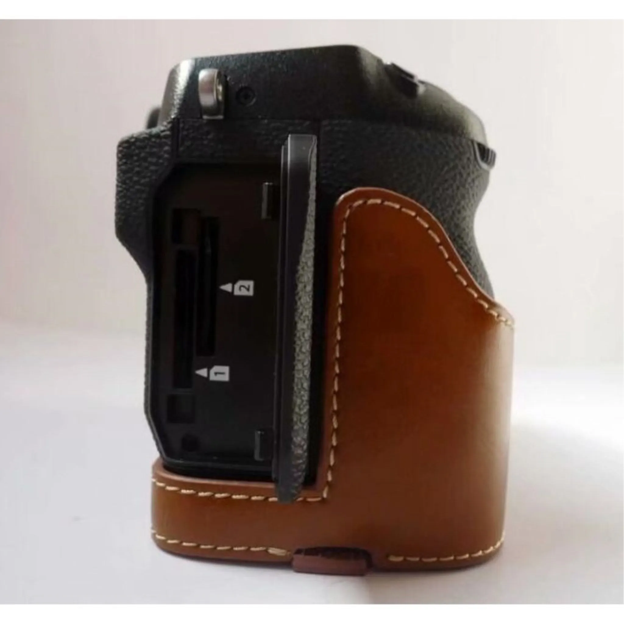 Fujifilm X-H1 leather protective case - Brown