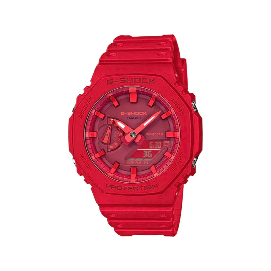 G-Shock GA2100 Carbon Core Red Red Analog Digital