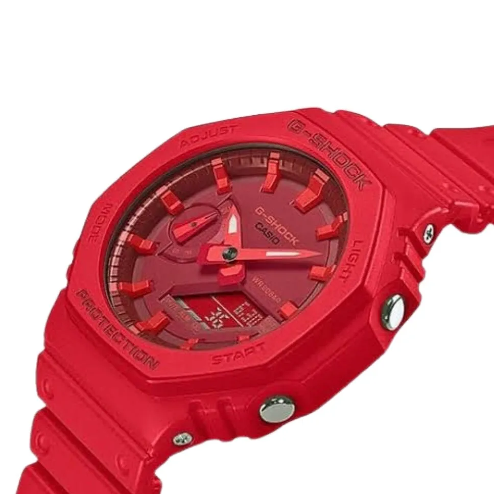 G-Shock GA2100 Carbon Core Red Red Analog Digital