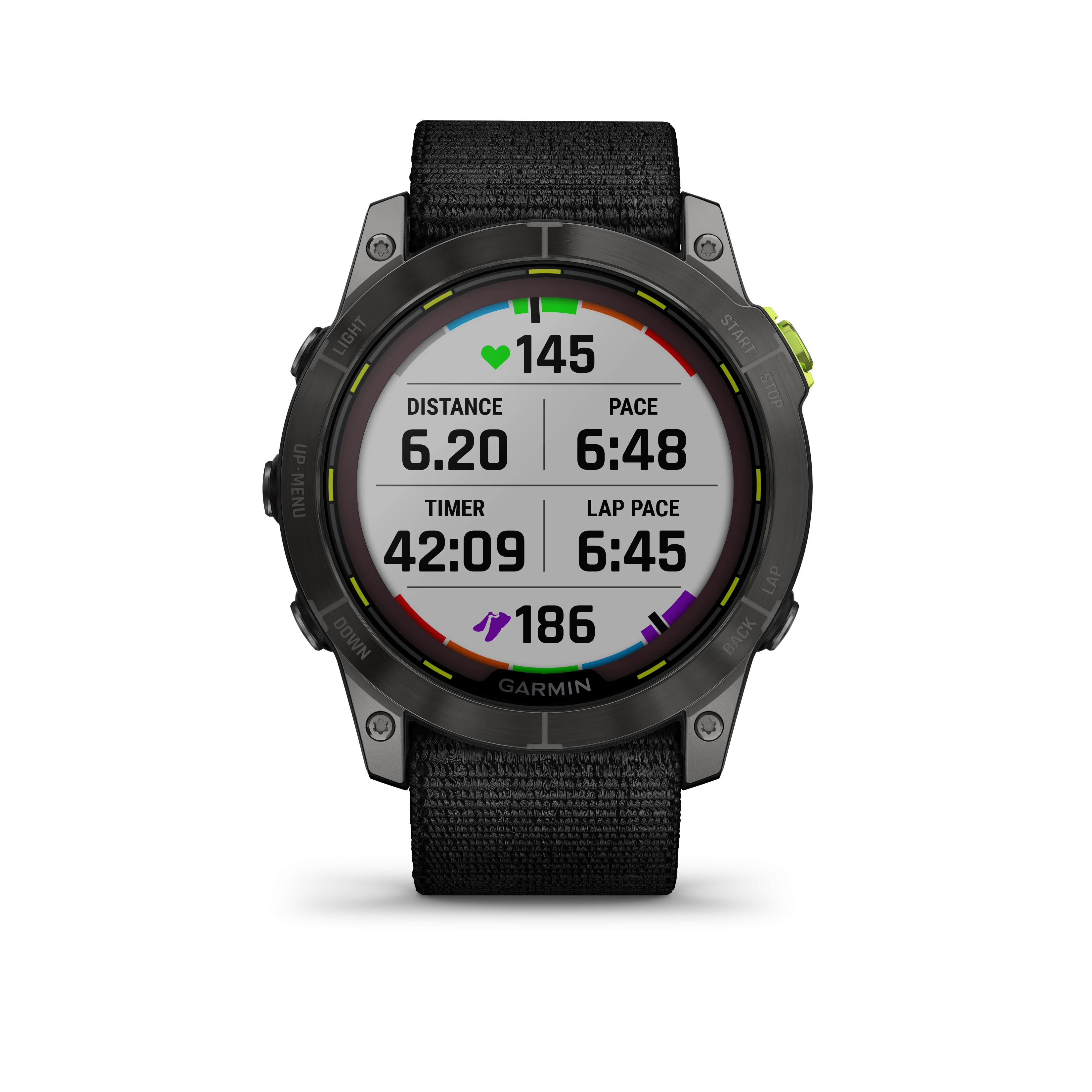 Garmin Enduro 2 GPS Smartwatch, Carbon Gray DLC Titanium with Black Nylon Band, Solar Charging (010-02754-00)