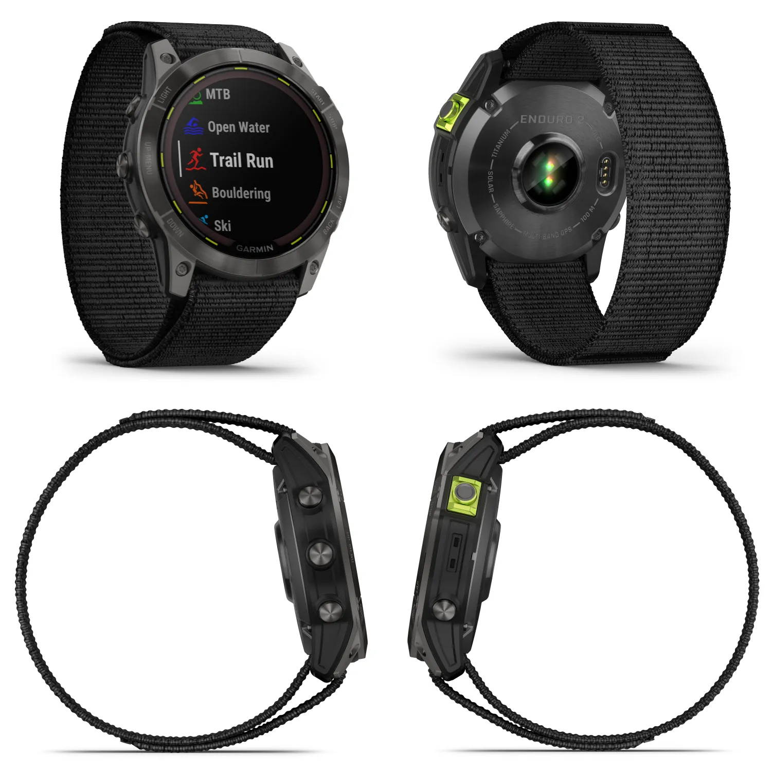 Garmin Enduro 2 GPS Smartwatch, Carbon Gray DLC Titanium with Black Nylon Band, Solar Charging (010-02754-00)