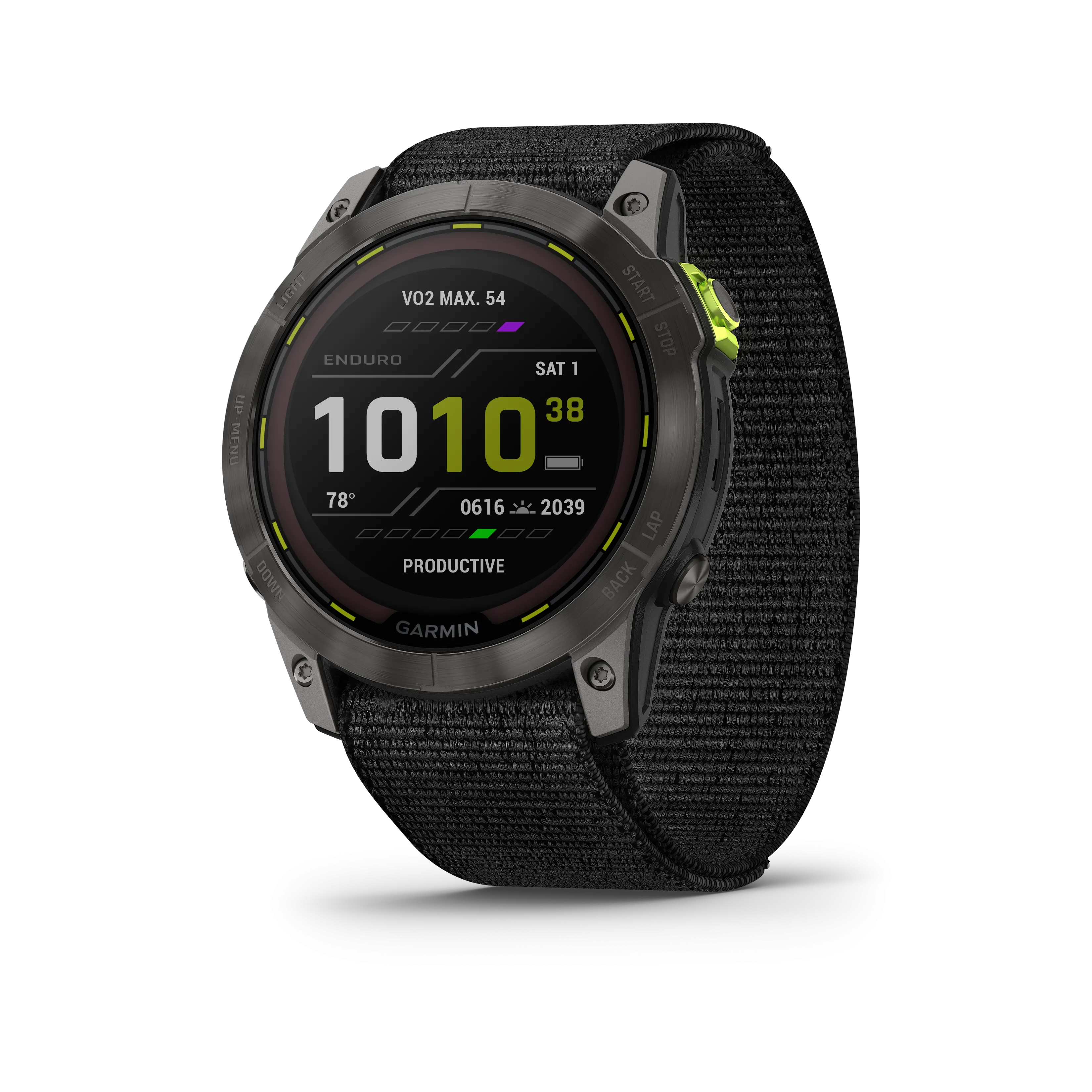 Garmin Enduro 2 GPS Smartwatch, Carbon Gray DLC Titanium with Black Nylon Band, Solar Charging (010-02754-00)