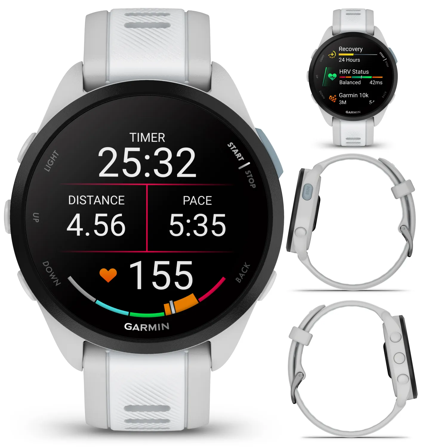 Garmin Forerunner 165 GPS Running Smartwatch | 19 hours in GPS mode |  AMOLED Display with Wearable4U Bundle