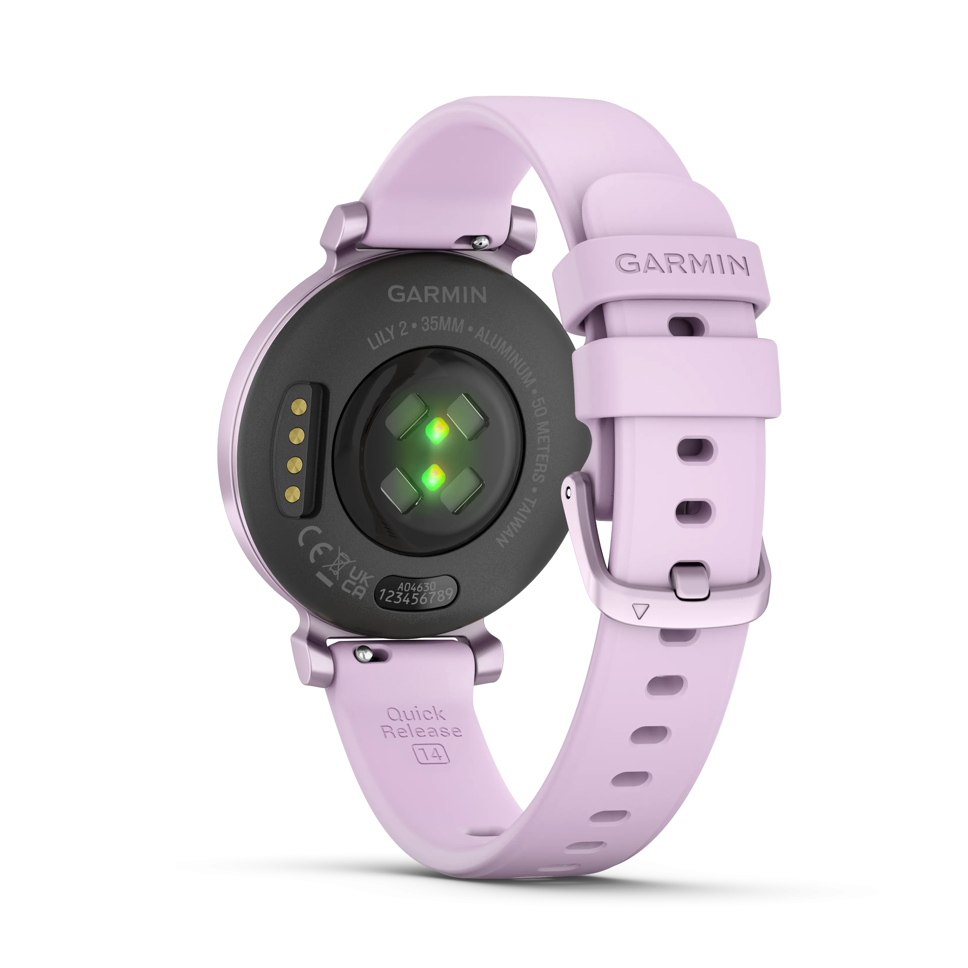 Garmin Lily 2 Metallic   Lilac Smart Watch With Lilac Silicone Band