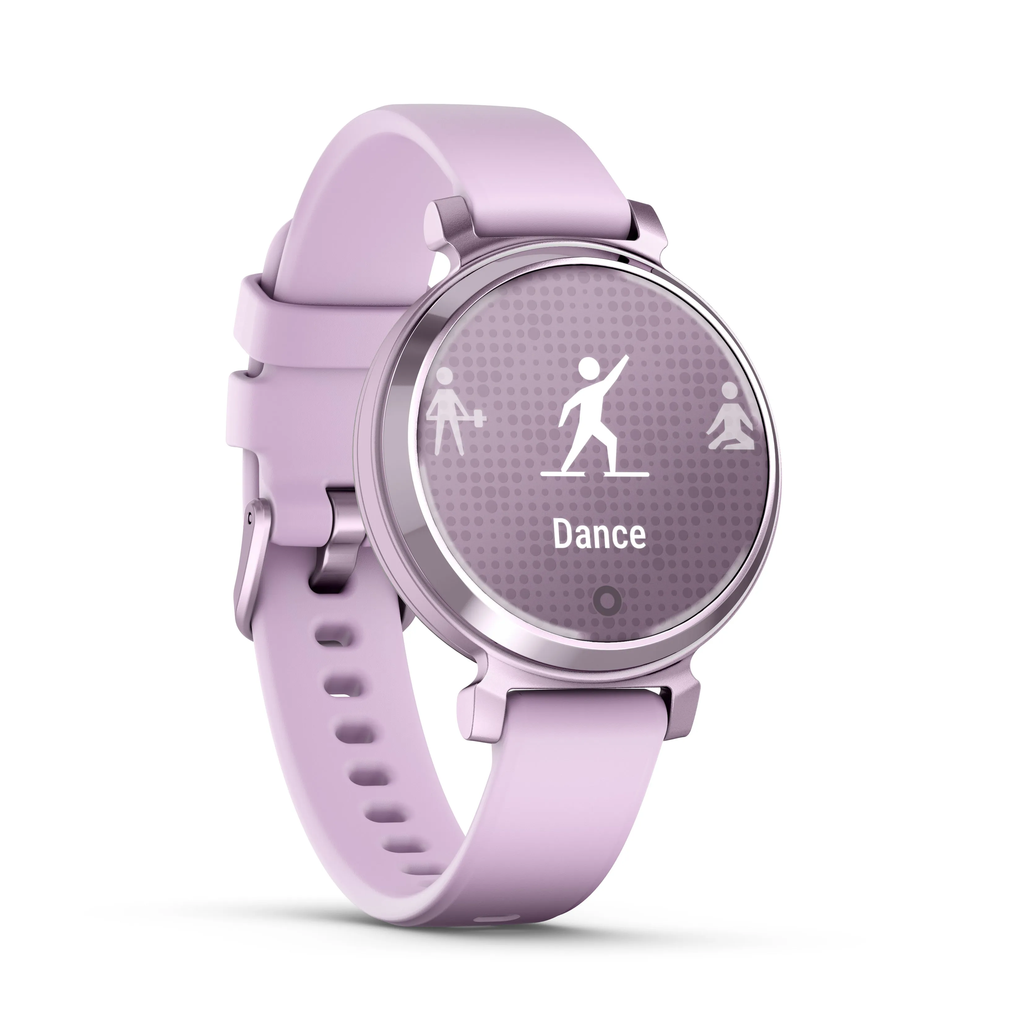 Garmin Lily 2 Metallic   Lilac Smart Watch With Lilac Silicone Band