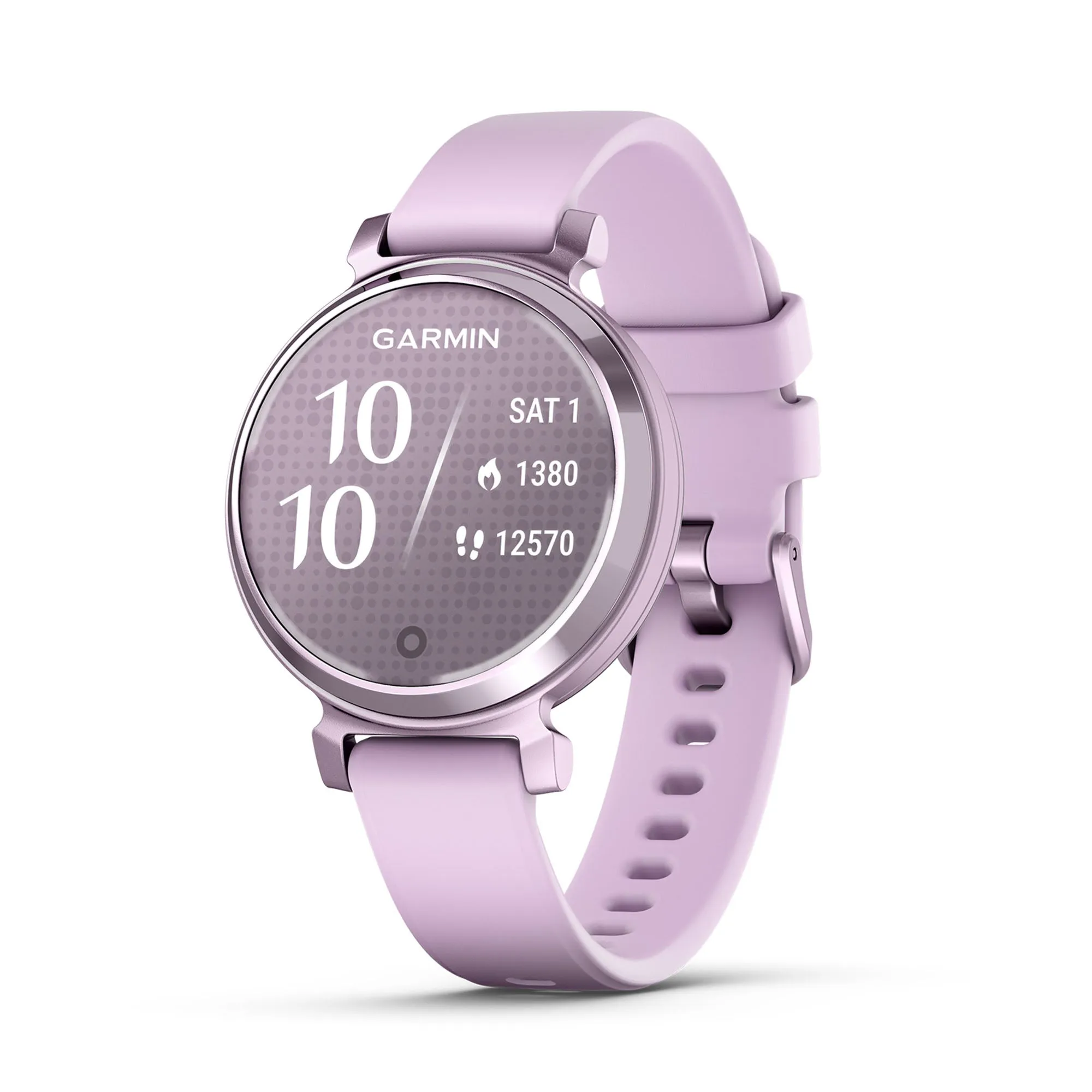 Garmin Lily 2 Metallic   Lilac Smart Watch With Lilac Silicone Band