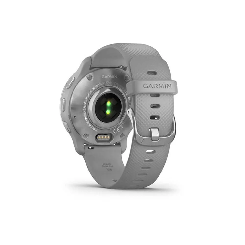 Garmin Venu 2 Plus Bluetooth Smart Watch - Powder Grey & Silver | 49-GAR-010-02496-10