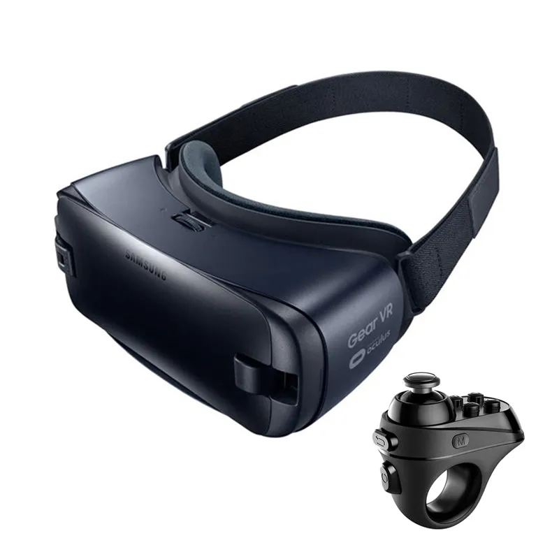 Gear VR 4.0 3D Glasses VR 3D Box for Samsung Galaxy S9 S9Plus S8 S8  Note7 Note 5 S7 etc Smartphones with Bluetooth Controller #refresh