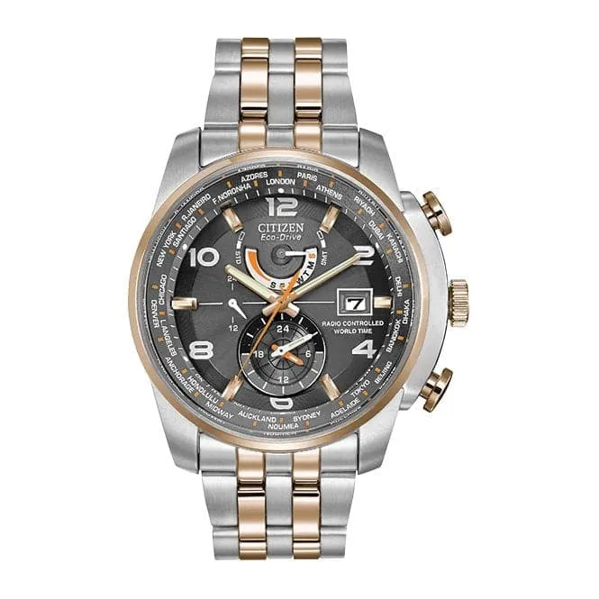 Gents Eco-Drive World Time A.T WR200 Watch AT9016-56H