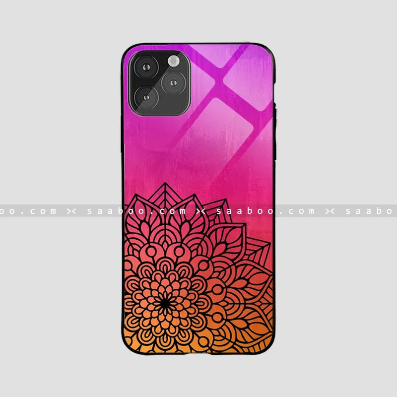 Glossy Protective Case With Flower Design