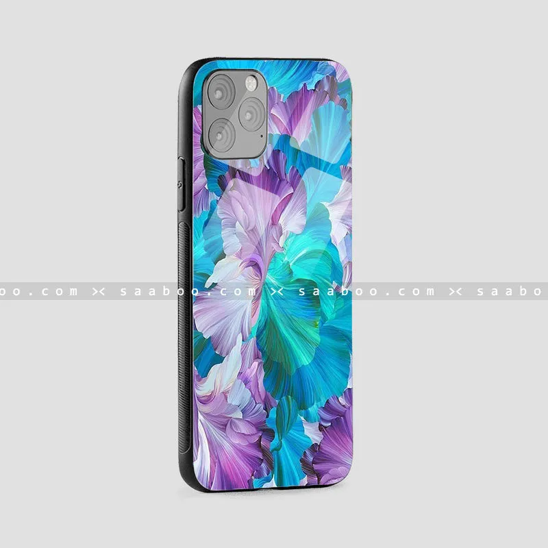 Glossy Protective Case With Flower Model