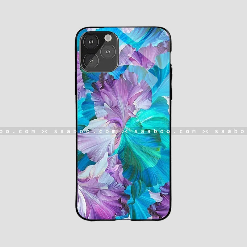 Glossy Protective Case With Flower Model