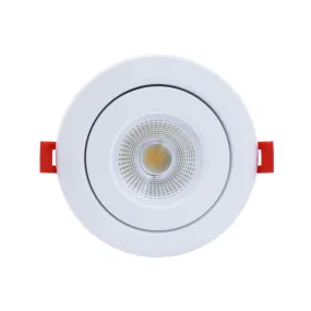 GM Lighting MDL-4GR-WH 4" 12W LED Round Gimbaled Selectable CCT