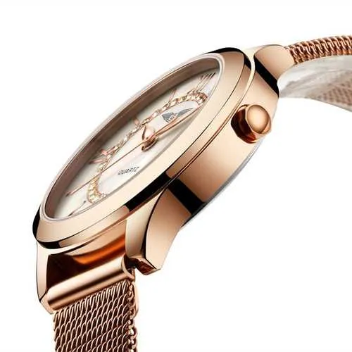 GUANQIN Luxury Brand Ladies Wristwatch Synthetic Sapphire Glass Fashion Women Dress Watch GS19042