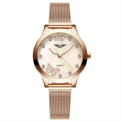 GUANQIN Luxury Brand Ladies Wristwatch Synthetic Sapphire Glass Fashion Women Dress Watch GS19042