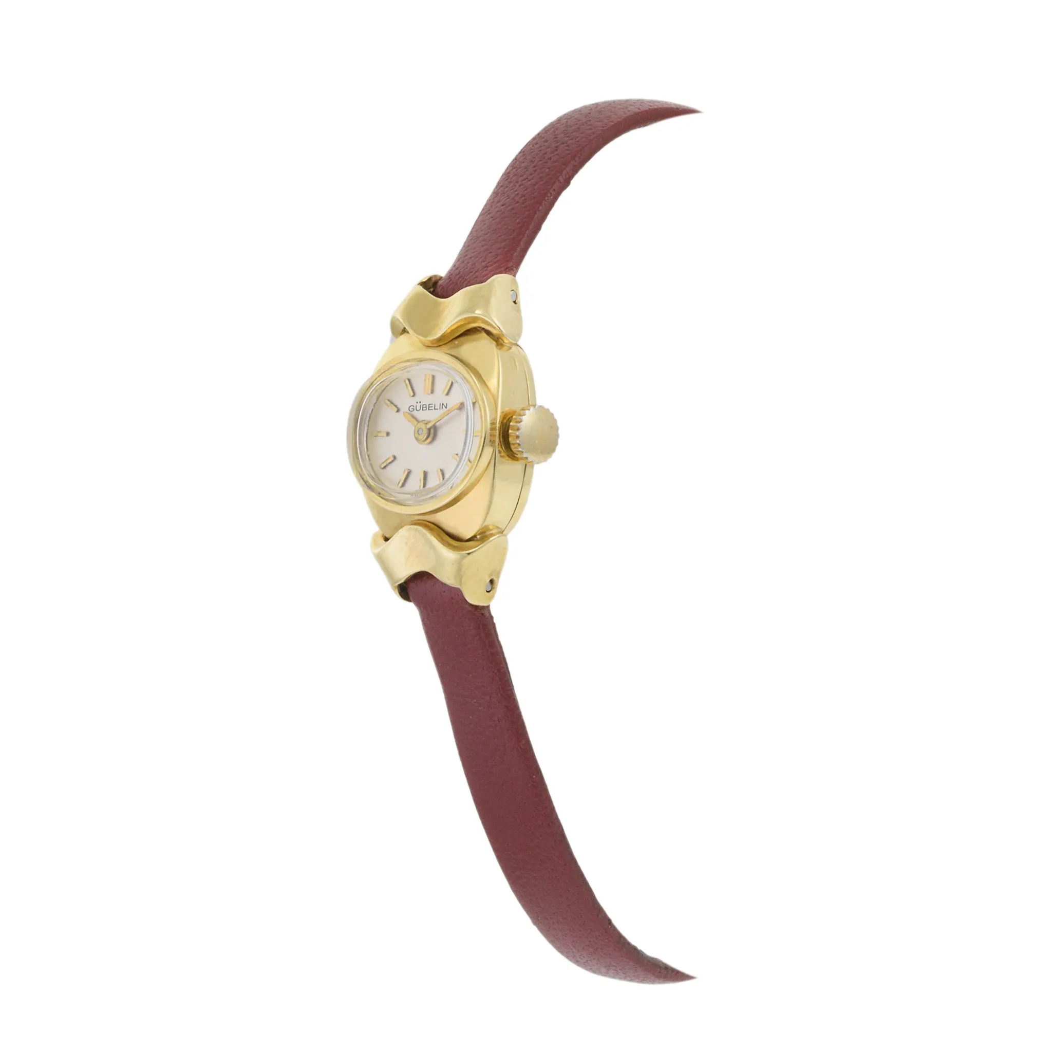 Gubelin 18K Gold Sculpted Case Watch