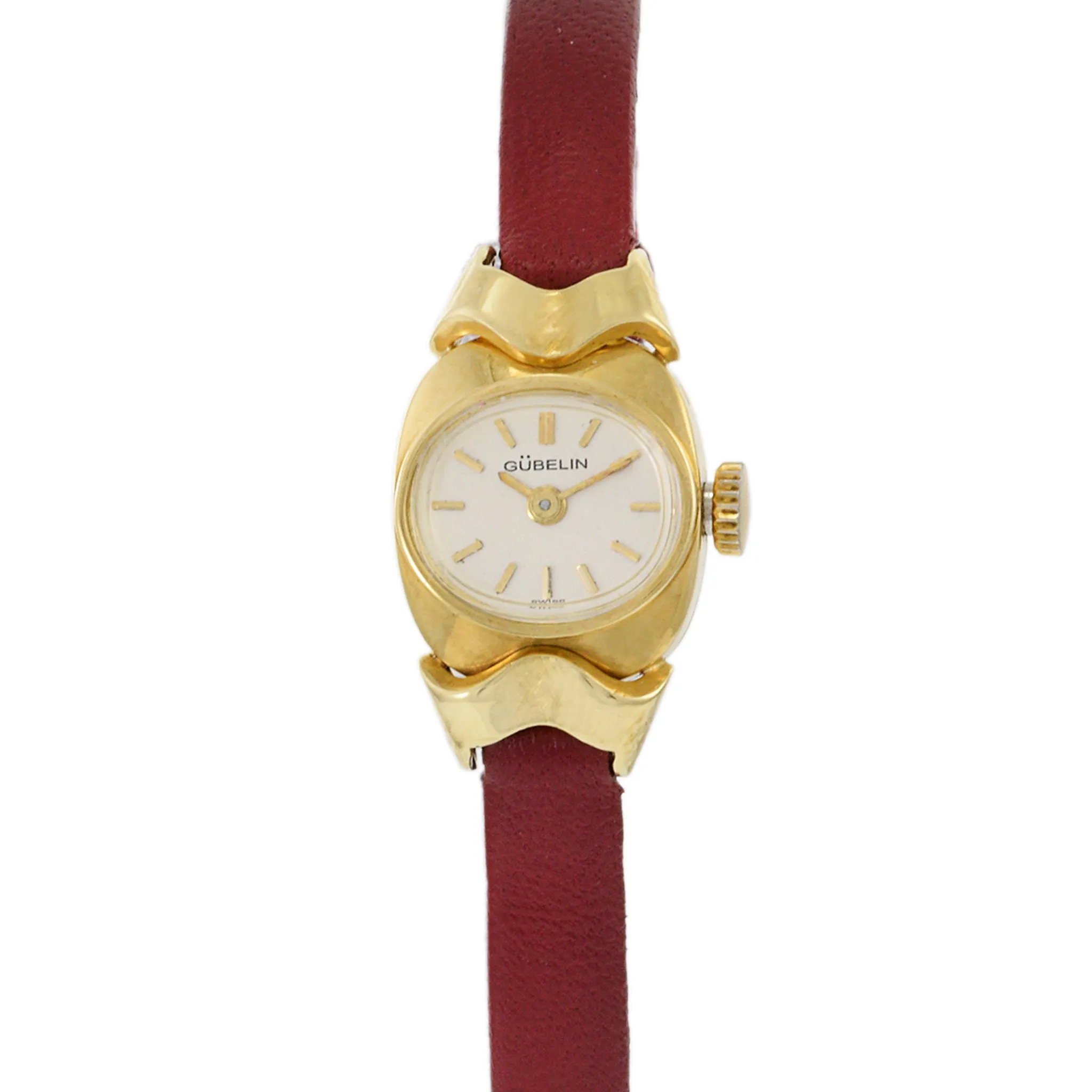 Gubelin 18K Gold Sculpted Case Watch