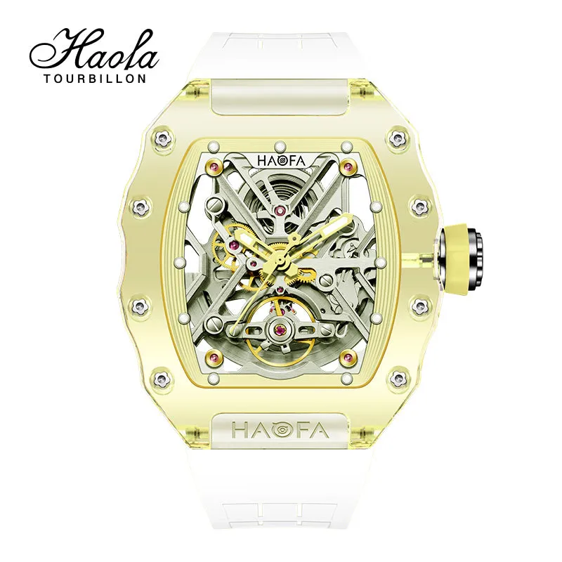 HAOFA Colorful Crystal Case Automatic Watch 72H Power Model 2203