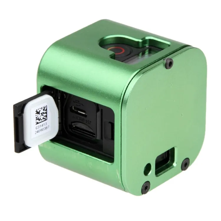 Housing Shell CNC Aluminum Alloy Protective Cage with Insurance Back Cover for GoPro HERO5 Session /HERO4 Session /HERO Session(Green)