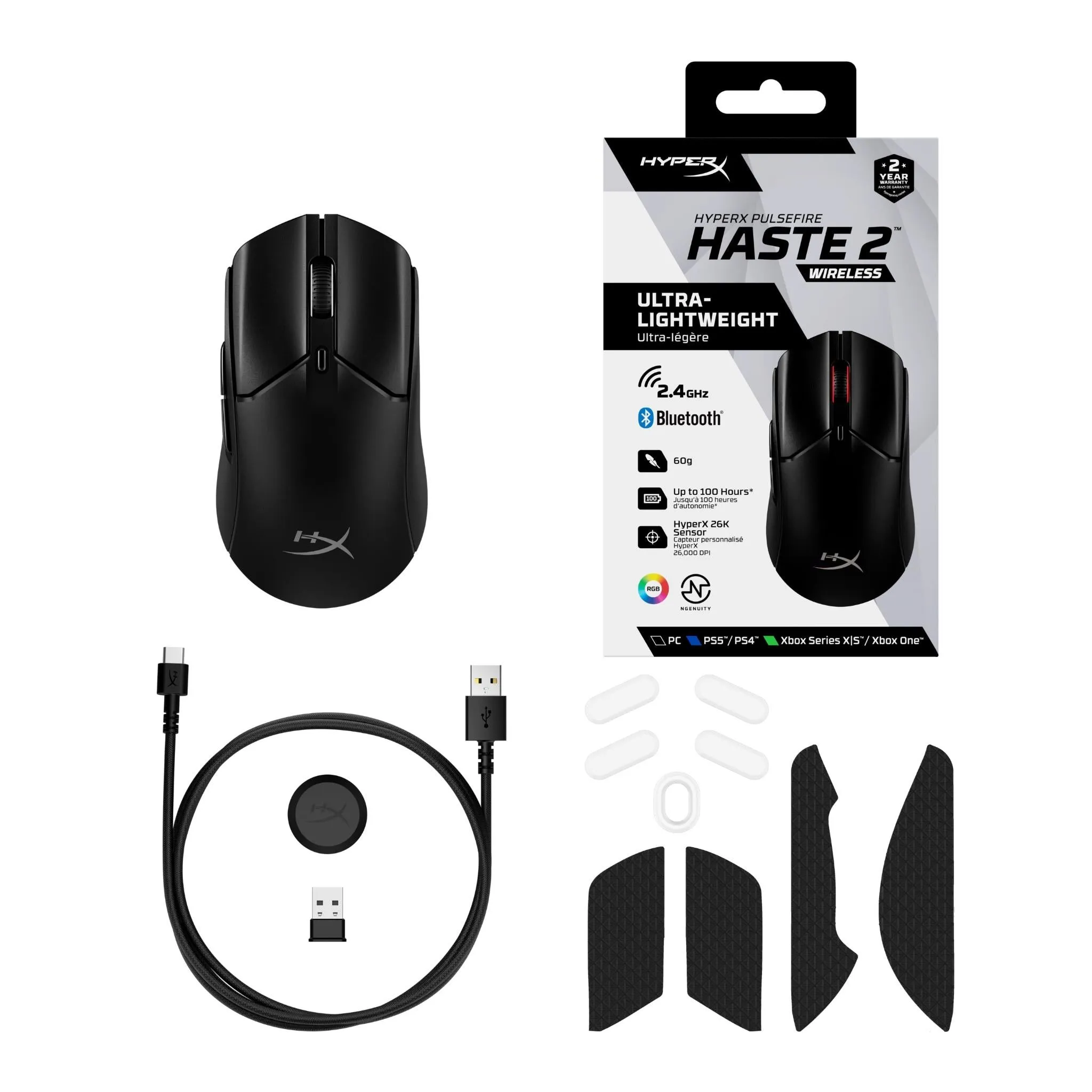 HyperX Pulsefire Haste 2 Wireless Gaming Mouse (Black)