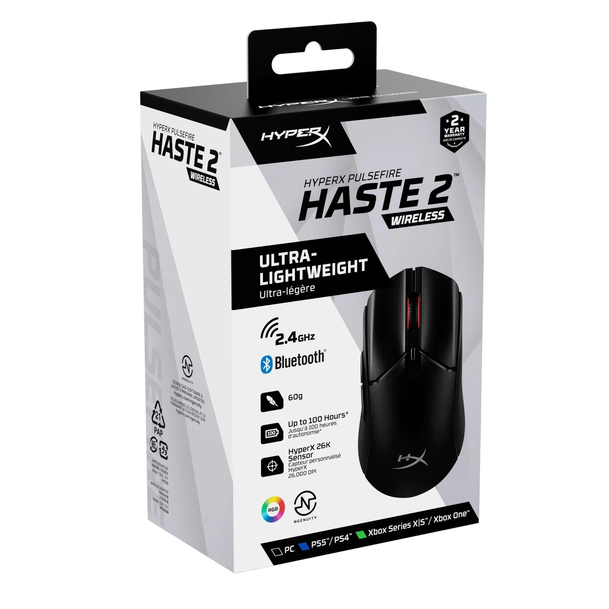 HyperX Pulsefire Haste 2 Wireless Gaming Mouse (Black)