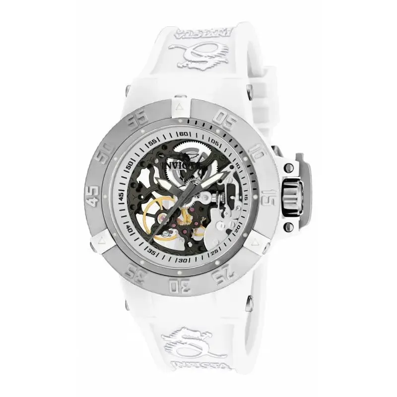 Invicta Women's Subaqua Mechanical 200m Plastic Case White Silicone Watch 17143