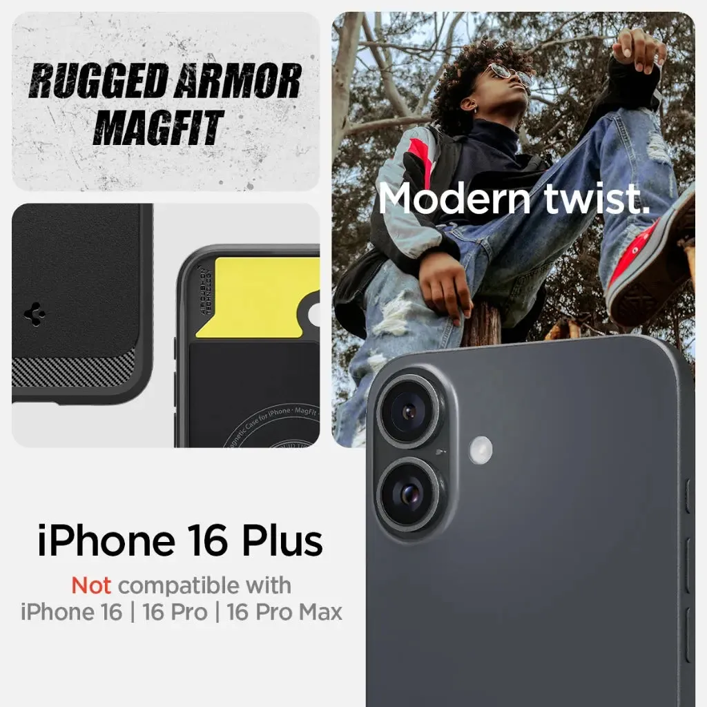 iPhone 16 Plus Case Rugged Armor Magfit