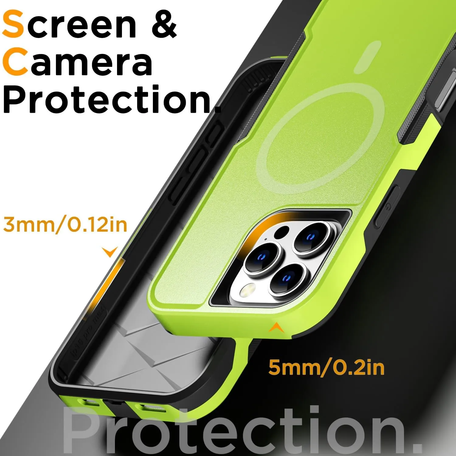 iPhone 16 Pro Case(6.3") Magnetic Heavy Duty Drop Protection Full Body Proof Military Protective