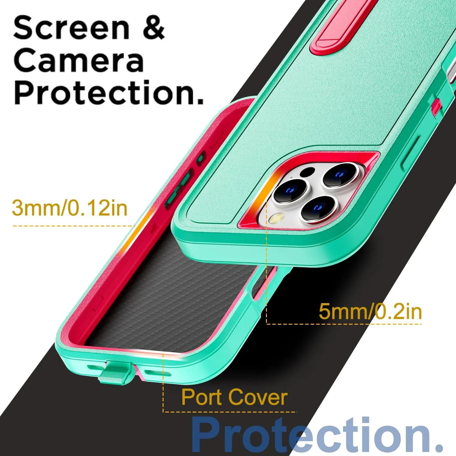 iPhone 16 Pro Case(6.3") Magnetic Heavy Duty Drop Protection Full Body Proof Military Protective